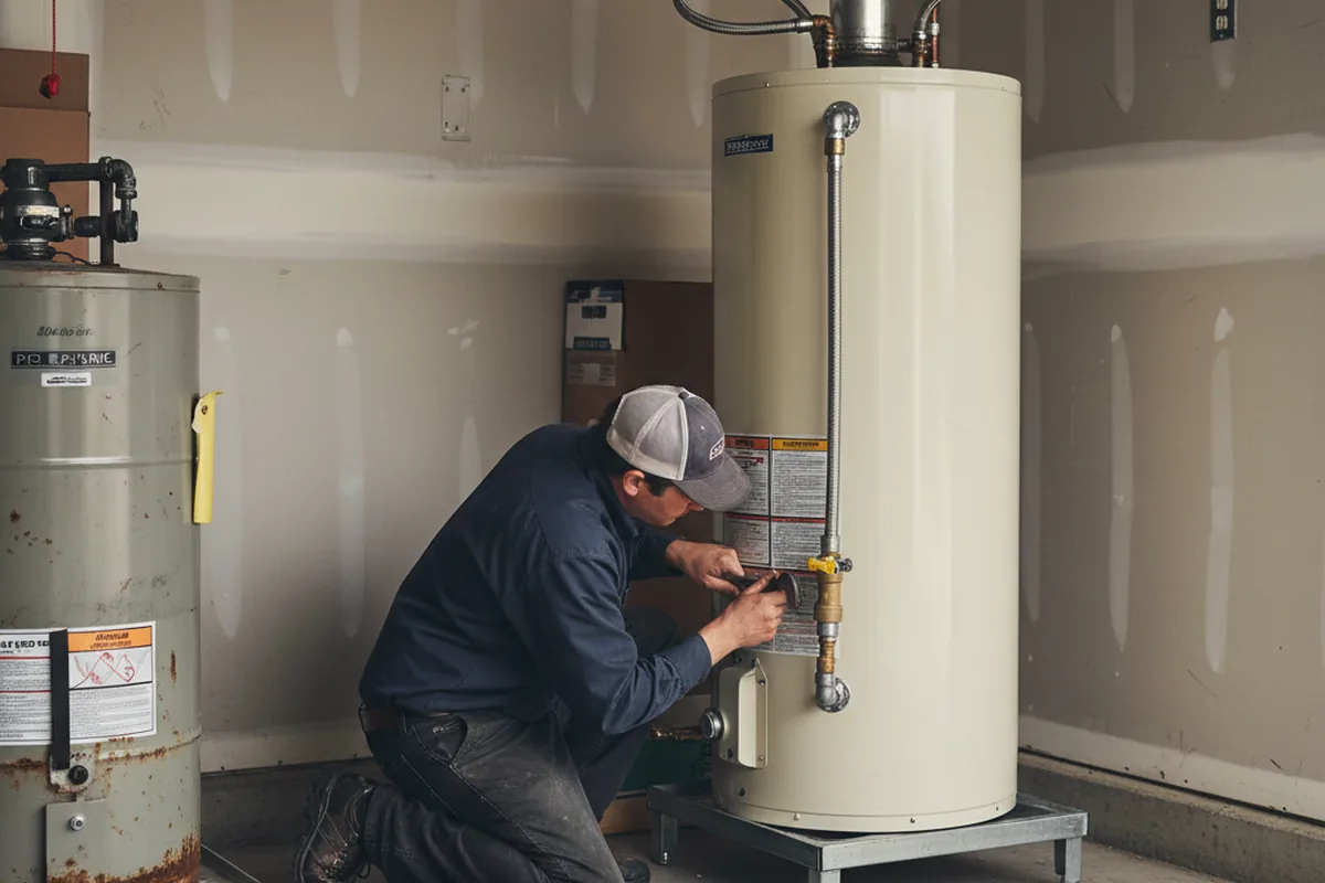 Water heater and shutoff valve replacement in Shelter Island