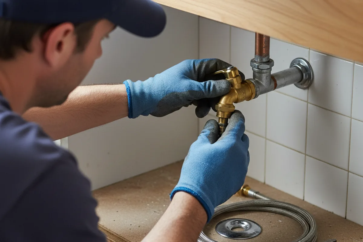 Shutoff valve and fitting work during Faucet and Fixture Repair in Shelter Island